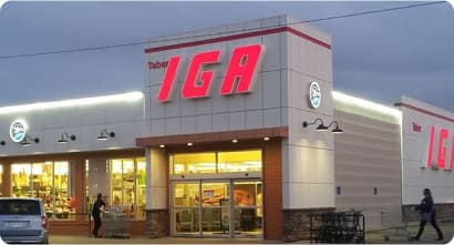 Front view of IGA store